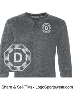 Vintage Dark Smoke Long Sleeve T-Shirt with Dr. D-Flo's Stepper Logo Design Zoom